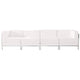 Melrose White |#| White LeatherSoft 4 Piece Modular Lounge Set with Taut Back and Seat