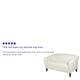 Ivory |#| Ivory LeatherSoft Loveseat-Cherry Wood Feet - Reception or Home Office Seating