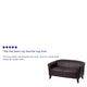 Brown |#| Brown LeatherSoft Loveseat w/Cherry Wood Feet - Reception or Home Office Seating