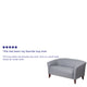 Gray |#| Gray LeatherSoft Loveseat w/ Cherry Wood Feet - Reception or Home Office Seating