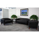 Black |#| Reception Set in Black with Cherry Wood Feet - Hospitality and Lounge Furniture