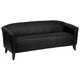 Black |#| Reception Set in Black with Cherry Wood Feet - Hospitality and Lounge Furniture