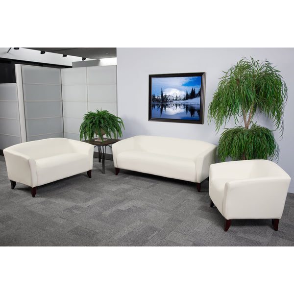 Gray |#| Reception Set in Gray with Cherry Wood Feet - Hospitality and Lounge Furniture