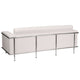 Melrose White |#| Contemporary White LeatherSoft Double Stitch Detail Sofa with Encasing Frame