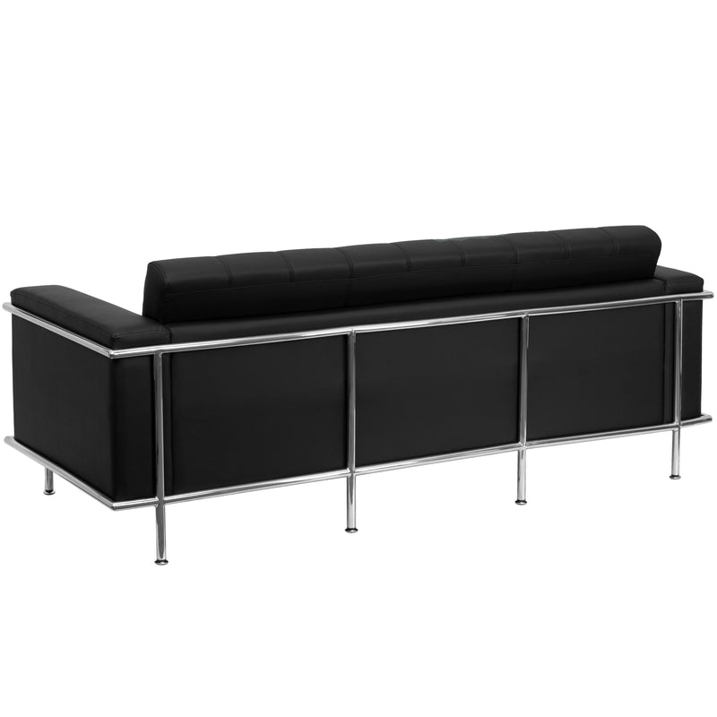 HERCULES Lesley Series Contemporary LeatherSoft Double Stitch Detail Loveseat with Encasing Frame