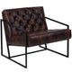 Bomber Jacket |#| Bomber Jacket LeatherSoft Tufted Lounge Chair w/ Integrated Frame & Slanted Arms