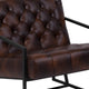 Bomber Jacket |#| Bomber Jacket LeatherSoft Tufted Lounge Chair w/ Integrated Frame & Slanted Arms