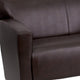 Brown |#| Brown LeatherSoft Sofa with Extended Panel Arms - Reception and Lounge Seating