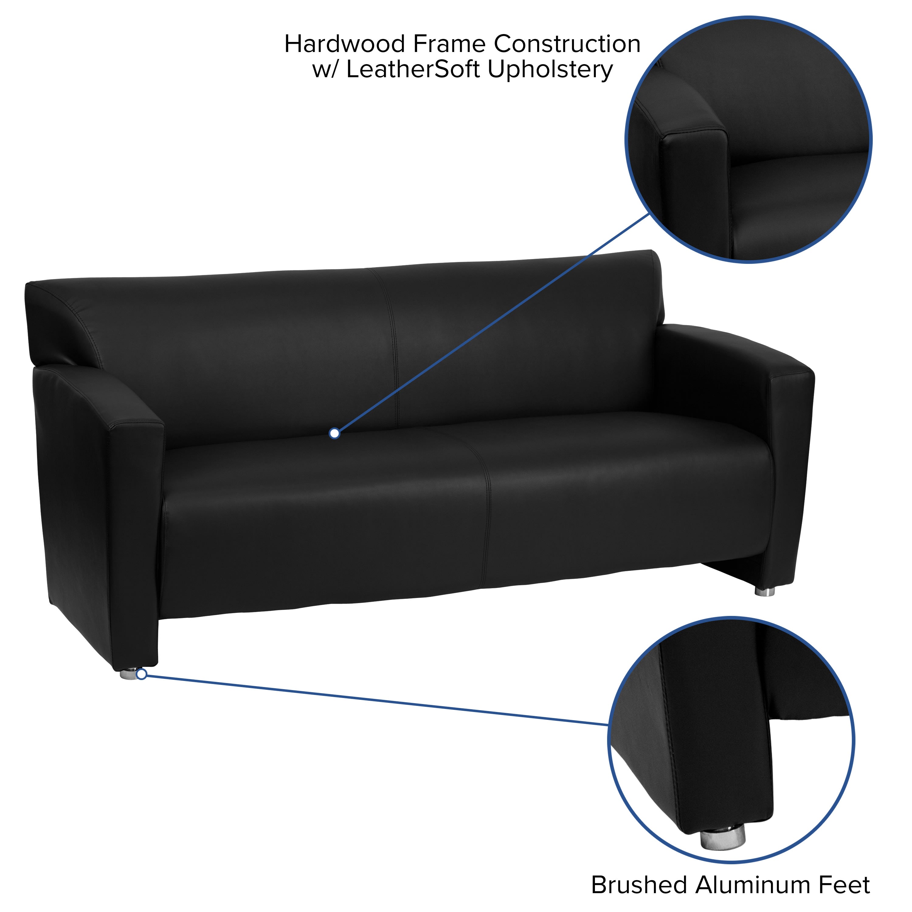 LeatherSoft Sofa 222-3- – BizChair