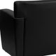 Black |#| Black LeatherSoft Sofa with Extended Panel Arms - Reception and Lounge Seating