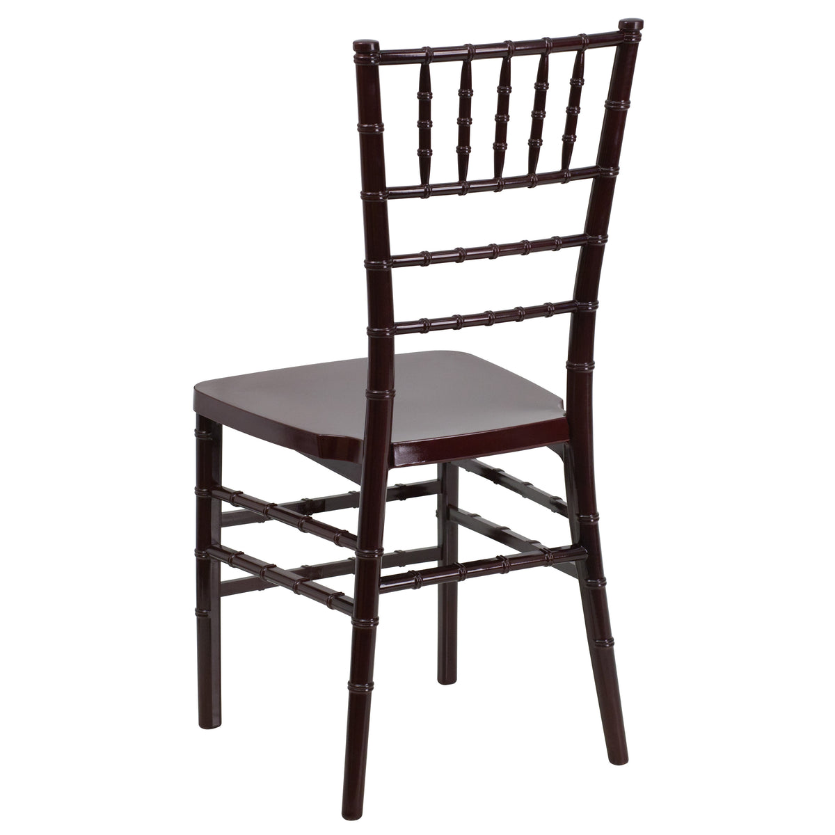 Mahogany |#| Mahogany Resin Stackable Chiavari Chair - Banquet and Event Furniture