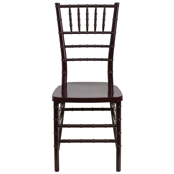 Mahogany |#| Mahogany Resin Stackable Chiavari Chair - Banquet and Event Furniture