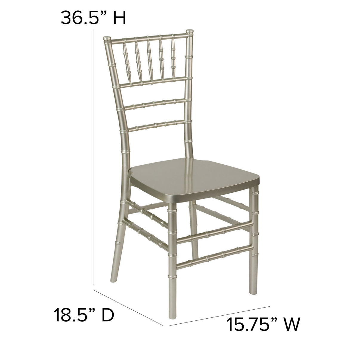 Champagne |#| Champagne Resin Stacking Chiavari Chair - Hospitality and Event Seating