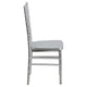 Silver |#| Silver Resin Stackable Chiavari Chair - Banquet and Event Furniture