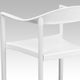 White |#| 1000 lb. Capacity White Plastic Cafe Stack Chair with Curving Back, Seat & Arms