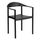 Black |#| 1000 lb. Capacity Black Plastic Cafe Stack Chair with Curving Back, Seat & Arms