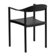 Black |#| 1000 lb. Capacity Black Plastic Cafe Stack Chair with Curving Back, Seat & Arms