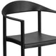 Black |#| 1000 lb. Capacity Black Plastic Cafe Stack Chair with Curving Back, Seat & Arms