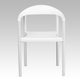 White |#| 1000 lb. Capacity White Plastic Cafe Stack Chair with Curving Back, Seat & Arms