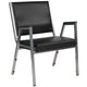 Black Vinyl |#| 1000 lb. Rated Black Antimicrobial Vinyl Bariatric Medical Reception Arm Chair