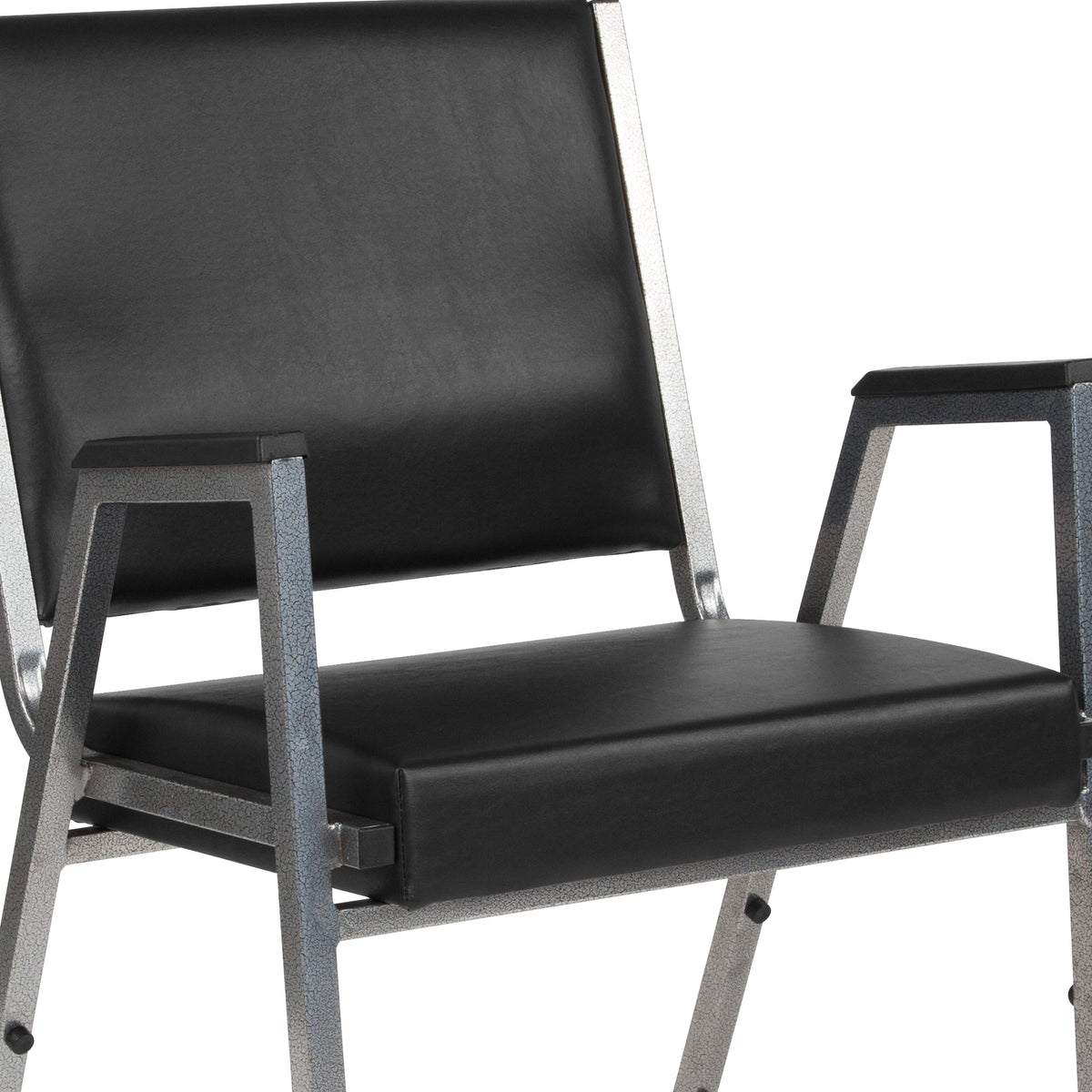 Black Vinyl |#| 1000 lb. Rated Black Antimicrobial Vinyl Bariatric Medical Reception Arm Chair