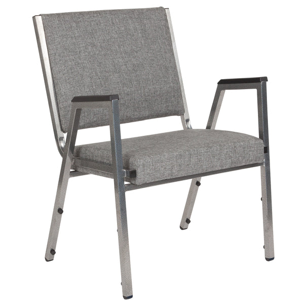 Gray Fabric |#| 1000 lb. Rated Gray Antimicrobial Fabric Bariatric Medical Reception Arm Chair