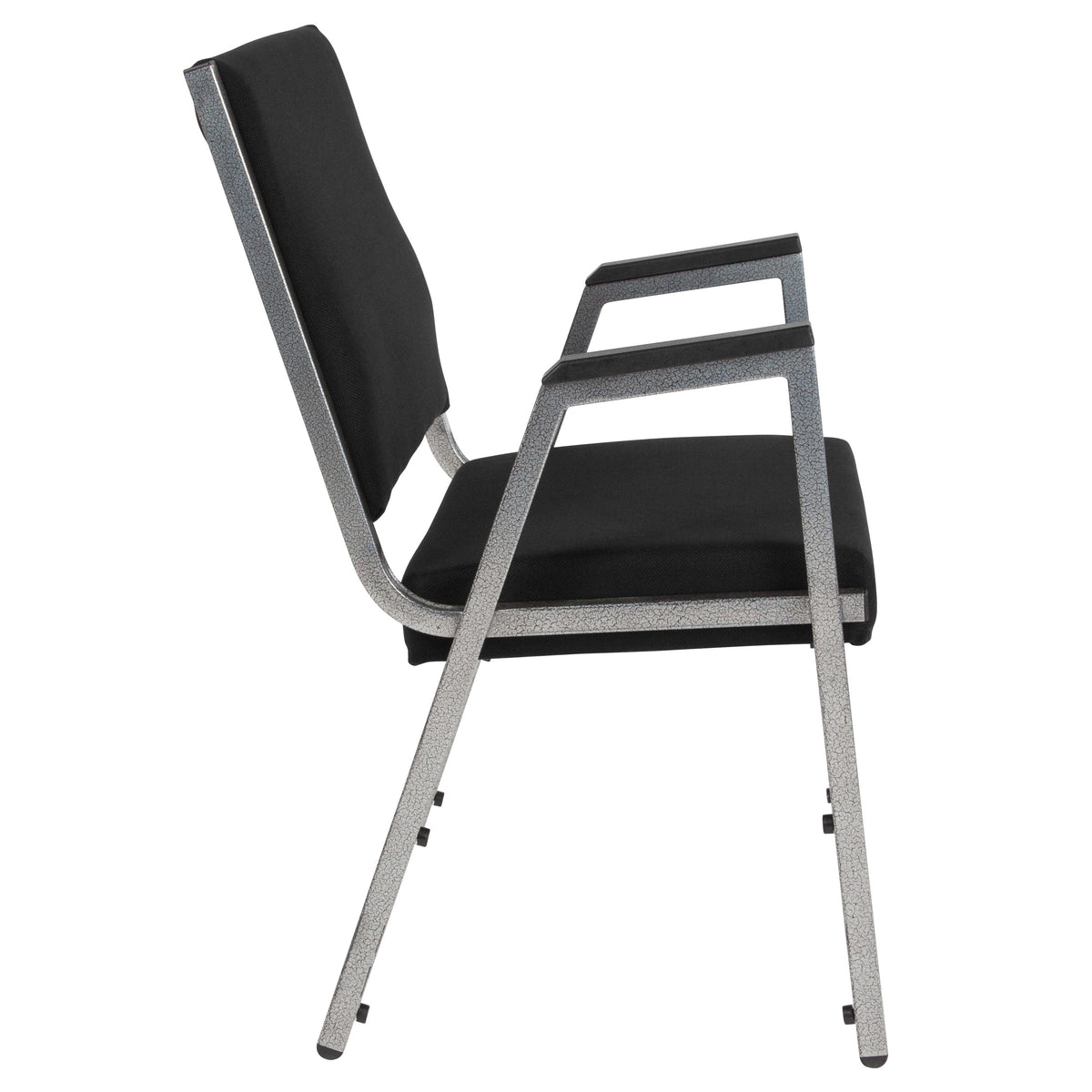 Black Fabric |#| 1000 lb. Rated Black Antimicrobial Fabric Bariatric Medical Reception Arm Chair