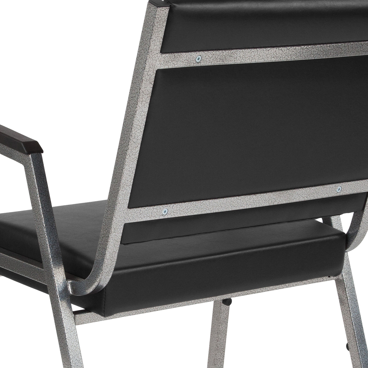 Black Vinyl |#| 1000 lb. Rated Black Antimicrobial Vinyl Bariatric Medical Reception Arm Chair