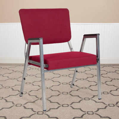HERCULES Series 1000 lb. Rated Antimicrobial Bariatric medical Reception Arm Chair with 3/4 Panel Back - View 2