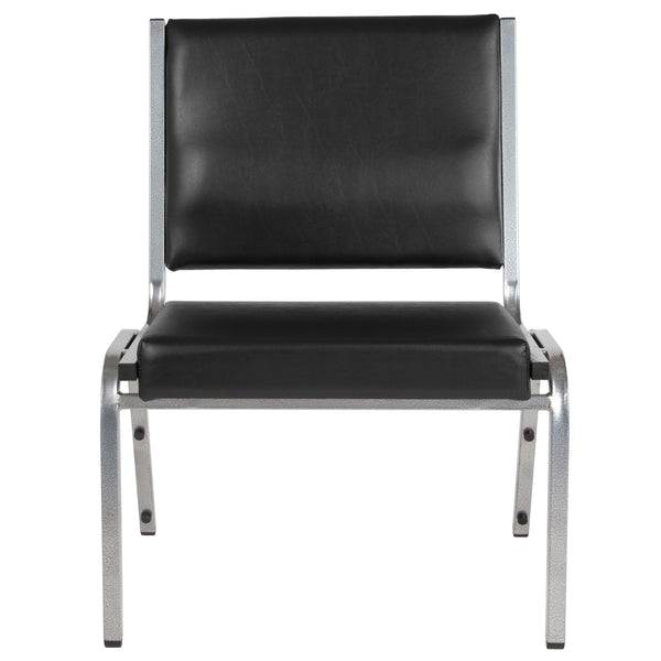 Black Vinyl |#| 1000 lb. Rated Black Antimicrobial Vinyl Bariatric Medical Reception Chair