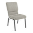 Gray Dot Fabric/Silver Vein Frame |#| 18.5"W Stacking Church Chair in Gray Dot Fabric - Silver Vein Frame