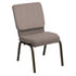 HERCULES Series 18.5''W Church Chair in Bedford Fabric - Gold Vein Frame