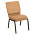 HERCULES Series 18.5''W Church Chair in Sherpa Fabric - Gold Vein Frame