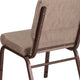 Beige Fabric/Copper Vein Frame |#| 18.5inchW Stacking Church Chair in Beige Fabric - Copper Vein Frame