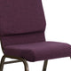 Plum Fabric/Gold Vein Frame |#| 18.5inchW Stacking Church Chair in Plum Fabric - Gold Vein Frame