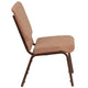 Caramel Fabric/Copper Vein Frame |#| 18.5inchW Stacking Church Chair in Caramel Fabric - Copper Vein Frame