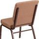 Caramel Fabric/Copper Vein Frame |#| 18.5inchW Stacking Church Chair in Caramel Fabric - Copper Vein Frame