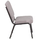 Gray Dot Fabric/Silver Vein Frame |#| 18.5inchW Stacking Church Chair in Gray Dot Fabric - Silver Vein Frame