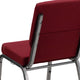 Burgundy Fabric/Silver Vein Frame |#| 18.5inchW Stacking Church Chair in Burgundy Fabric - Silver Vein Frame