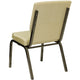 Beige Patterned Fabric/Gold Vein Frame |#| 18.5inchW Stacking Church Chair in Beige Patterned Fabric - Gold Vein Frame