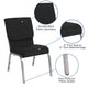 Black Fabric/Silver Vein Frame |#| 18.5inchW Stacking Church Chair in Black Fabric - Silver Vein Frame