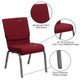 Burgundy Fabric/Gold Vein Frame |#| 18.5inchW Stacking Church Chair in Burgundy Fabric - Gold Vein Frame