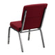 Burgundy Fabric/Silver Vein Frame |#| 18.5inchW Stacking Church Chair in Burgundy Fabric - Silver Vein Frame