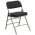 HERCULES Series 18"W Premium Curved Triple Braced & Hinged Fabric Upholstered Metal Folding Chair