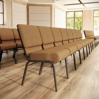 21''W Church Chair with Book Rack - View 2