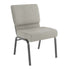 Gray Dot Fabric/Silver Vein Frame |#| 21"W Church Chair in Gray Dot Fabric - Silver Vein Frame