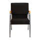 Black Fabric/Silver Vein Frame |#| 21inch Stackable Church Chair with Arms in Black Fabric - Silver Vein Frame