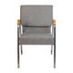 Gray Fabric/Silver Vein Frame |#| 21inch Stackable Church Chair with Arms in Gray Fabric - Silver Vein Frame