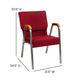 Burgundy Fabric/Silver Vein Frame |#| 21inch Stackable Church Chair with Arms in Burgundy Fabric - Silver Vein Frame