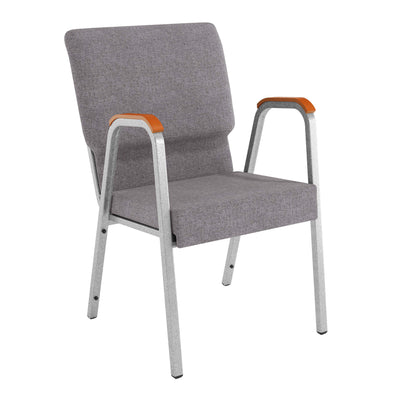 21" Stackable Church Chair with Arms - View 1